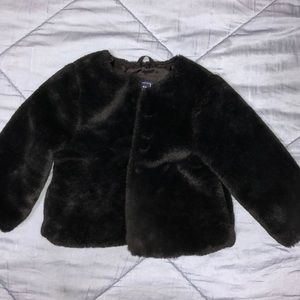 Brand new GAP faux fur black jacket.